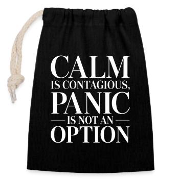 ICU Nurse Calm Is Contagious Acute Care Nurse - Closable cotton gift bag (14x20cm) - black - Front