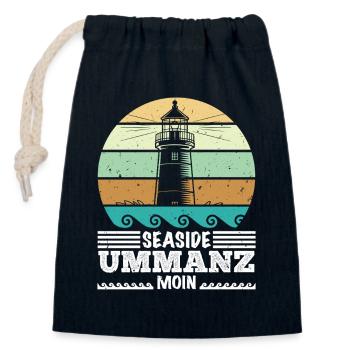 Baltic Sea Holiday SEASIDE UMMANZ MOIN Funny - Closable cotton gift bag (14x20cm) - navy - Front