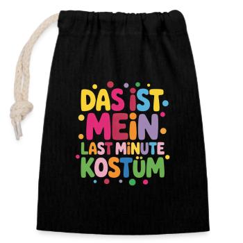 Carnival Costume - Closable cotton gift bag (14x20cm) - black - Front