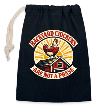 Chickens In The Garden Lifestyle Chicken - Closable cotton gift bag (14x20cm) - navy - Front