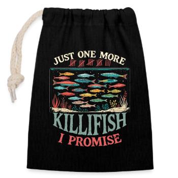 Toothcarp Killfish Toothed carp - Closable cotton gift bag (14x20cm) - black - Front