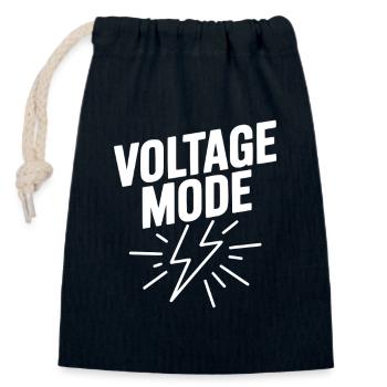 Voltage Mode - Closable cotton gift bag (14x20cm) - navy - Front