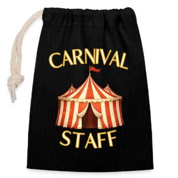 Carnival Staff - Circus Family Circus - Closable cotton gift bag (14x20cm) - black - Front