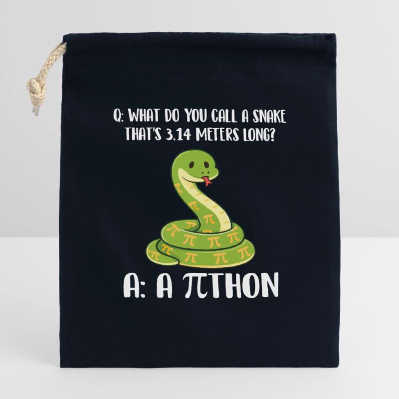 Schlange, 3,14 Meter lang, Pi-Tag-Python-Witz Verschließbarer Geschenkbeutel aus Baumwolle (14x20cm)
