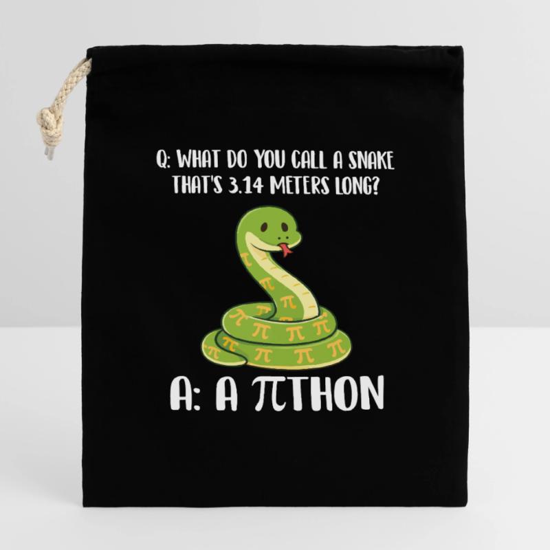 Schlange, 3,14 Meter lang, Pi-Tag-Python-Witz Verschließbarer Geschenkbeutel aus Baumwolle (14x20cm)