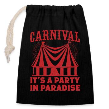 Carnival Party In Paradise Circus Performer Gifts - Closable cotton gift bag (14x20cm) - black - Front