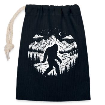Bigfoot Forest Night Sasquatch - Verschließbarer Geschenkbeutel aus Baumwolle (14x20cm) - Navy - Vorne