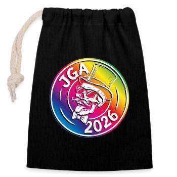 Jga 2026 Crâne du Marié - Sac cadeau en coton avec cordon (14 x 20 cm) - noir - Devant