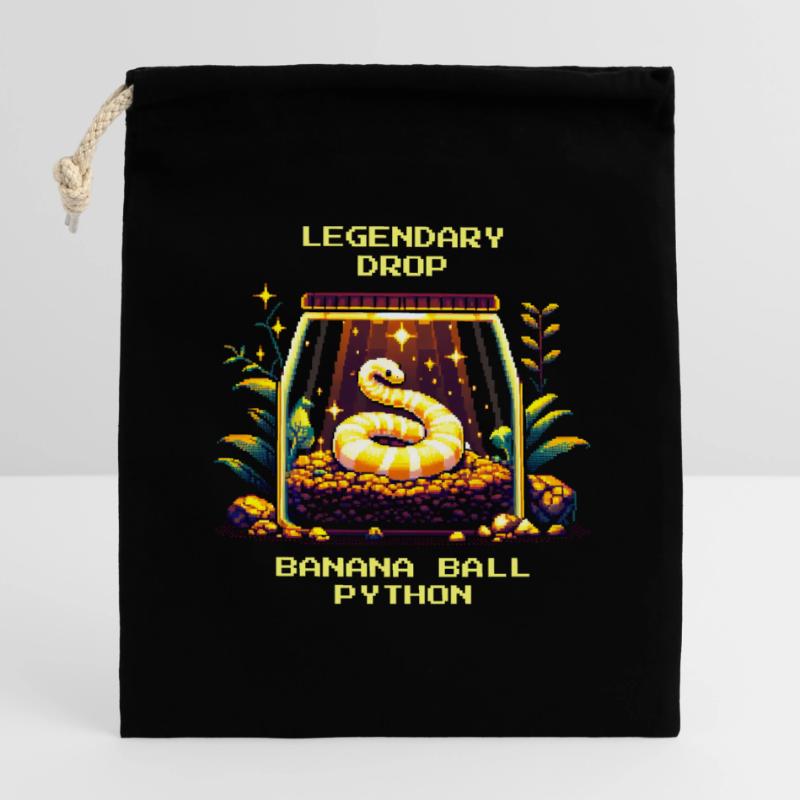 Découverte légendaire : python romain banane | Python Sac cadeau en coton avec cordon (14 x 20 cm)