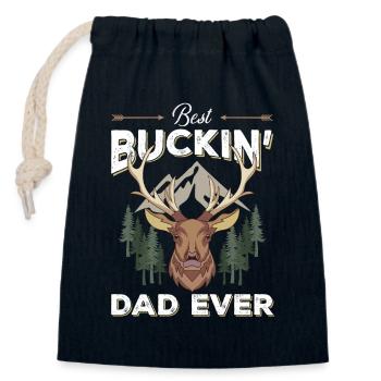 Best Buckin' Dad Ever - Verschließbarer Geschenkbeutel aus Baumwolle (14x20cm) - Navy - Vorne