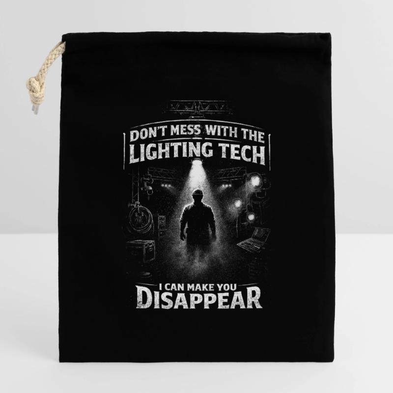 Technicien en éclairage Technicien en éclairage Sac cadeau en coton avec cordon (14 x 20 cm)