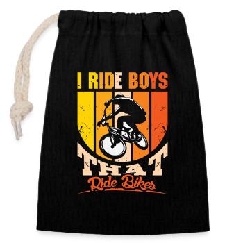 VTT VTT Vélo de Parole Descendance VTT - Sac cadeau en coton avec cordon (14 x 20 cm) - noir - Devant