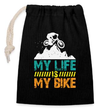 VTT VTT Vélo de Parole Descendance VTT - Sac cadeau en coton avec cordon (14 x 20 cm) - noir - Devant