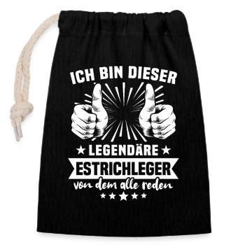 Screed Layer Legend - Closable cotton gift bag (14x20cm) - black - Front