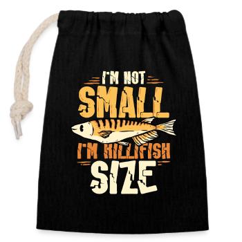 Toothcarp Killfish Toothed carp - Closable cotton gift bag (14x20cm) - black - Front