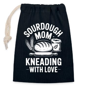 Sourdough Sayings Bread Funny Sourdough Gift - Closable cotton gift bag (14x20cm) - navy - Front