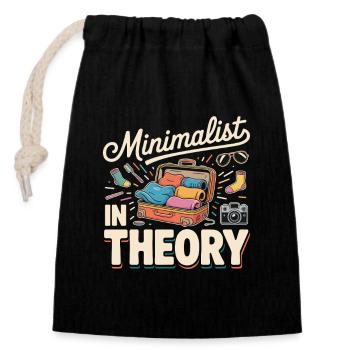 Best backpacker t-shirt for backpacking - Closable cotton gift bag (14x20cm) - black - Front