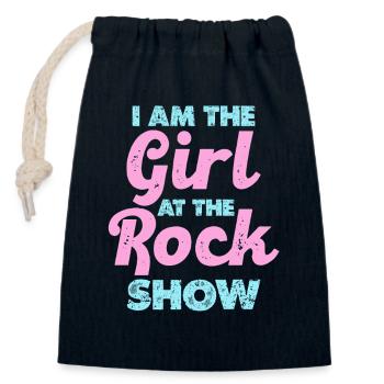 Pastell Rockgirl Statement - Verschließbarer Geschenkbeutel aus Baumwolle (14x20cm) - Navy - Vorne