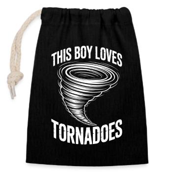Tornado Sprüche Tornados Lustiges Tornado Geschenk - Verschließbarer Geschenkbeutel aus Baumwolle (14x20cm) - Schwarz - Vorne