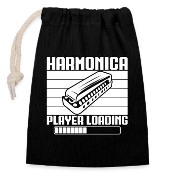 Harmonica Musican Player Loading Harmonica - Closable cotton gift bag (14x20cm) - black - Front