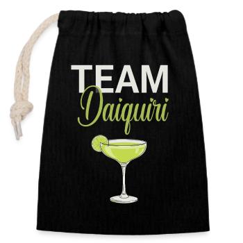Équipe de cocktails de soirée de jeune fille Daiquiri - Sac cadeau en coton avec cordon (14 x 20 cm) - noir - Devant