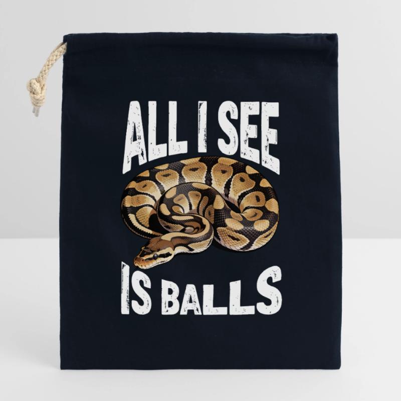 Python roi Serpents Amateurs de terrarium Python Sac cadeau en coton avec cordon (14 x 20 cm)