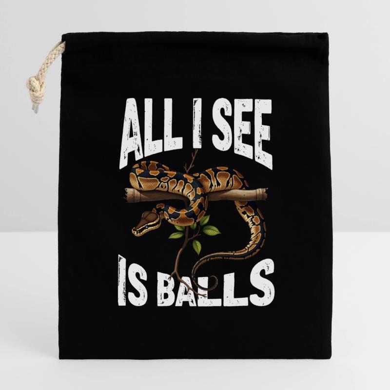 Königspython Schlangen Liebhaber Terrarium Python Verschließbarer Geschenkbeutel aus Baumwolle (14x20cm)