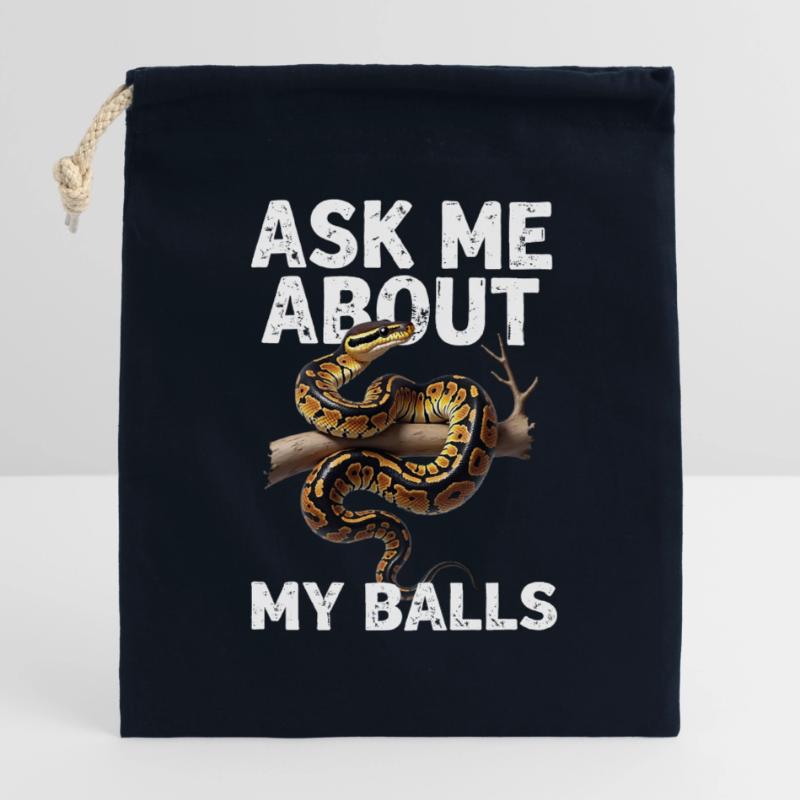 Python roi Serpents Amateurs de terrarium Python Sac cadeau en coton avec cordon (14 x 20 cm)