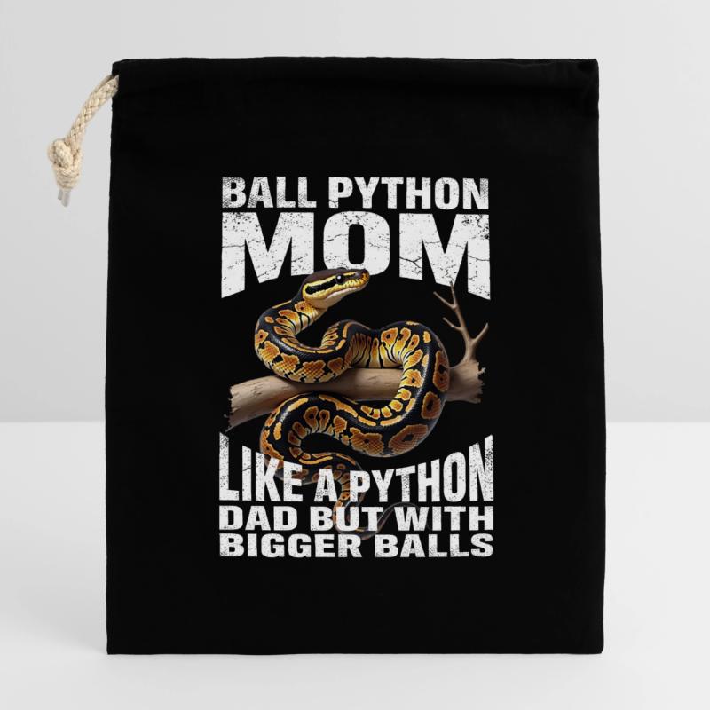 Maman Python roi Maman Serpents Terrarium Python Sac cadeau en coton avec cordon (14 x 20 cm)