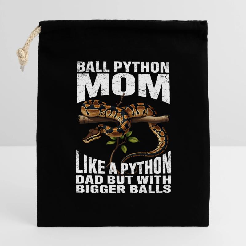 Maman Python roi Maman Serpents Terrarium Python Sac cadeau en coton avec cordon (14 x 20 cm)