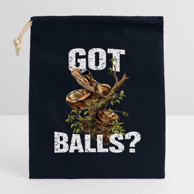 Python roi Serpents Amateurs de terrarium Python Sac cadeau en coton avec cordon (14 x 20 cm)