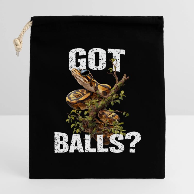 Königspython Schlangen Liebhaber Terrarium Python Verschließbarer Geschenkbeutel aus Baumwolle (14x20cm)