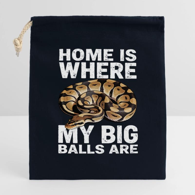 Python roi Serpents Amateurs de terrarium Python Sac cadeau en coton avec cordon (14 x 20 cm)