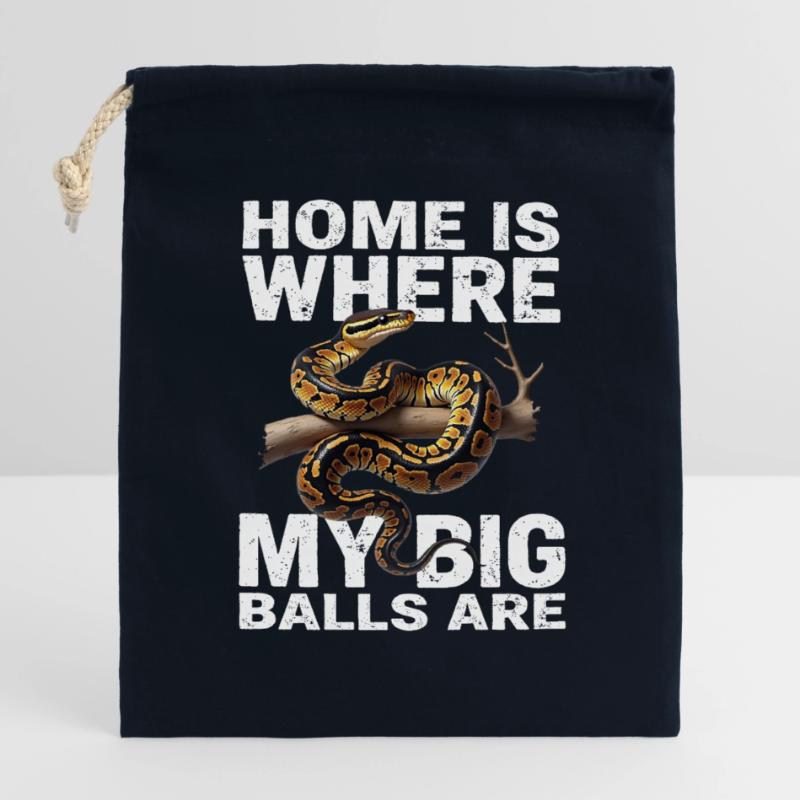 Python roi Serpents Amateurs de terrarium Python Sac cadeau en coton avec cordon (14 x 20 cm)