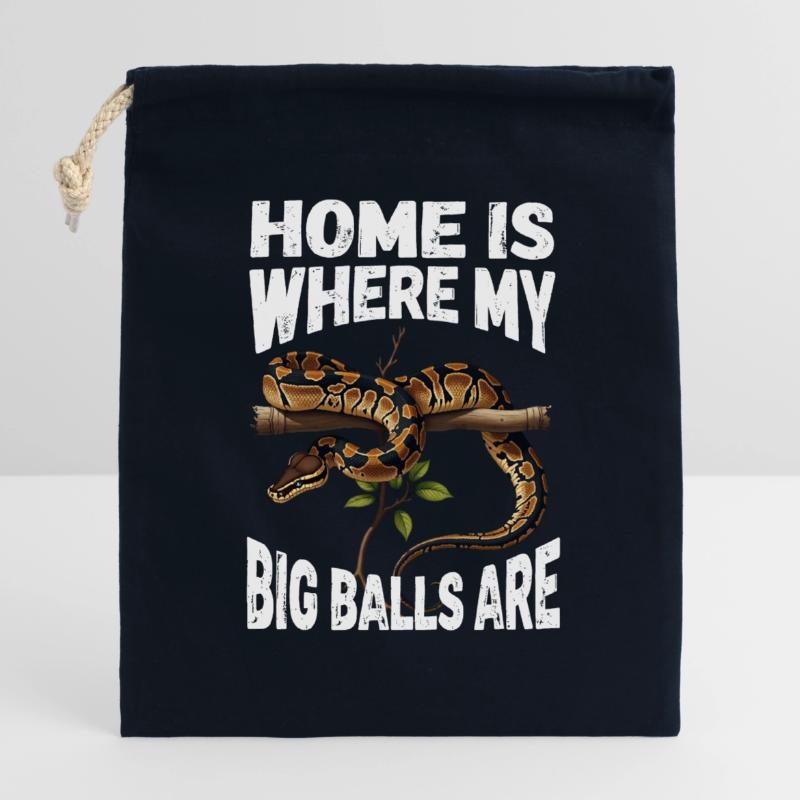 Python roi Serpents Amateurs de terrarium Python Sac cadeau en coton avec cordon (14 x 20 cm)