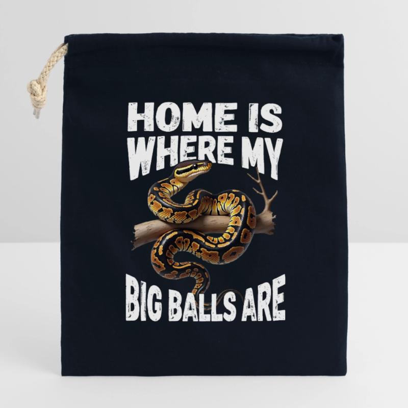Python roi Serpents Amateurs de terrarium Python Sac cadeau en coton avec cordon (14 x 20 cm)