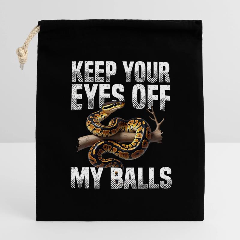 Königspython Schlangen Liebhaber Terrarium Python Verschließbarer Geschenkbeutel aus Baumwolle (14x20cm)