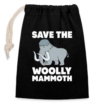 Mammoth - Closable cotton gift bag (14x20cm) - black - Front