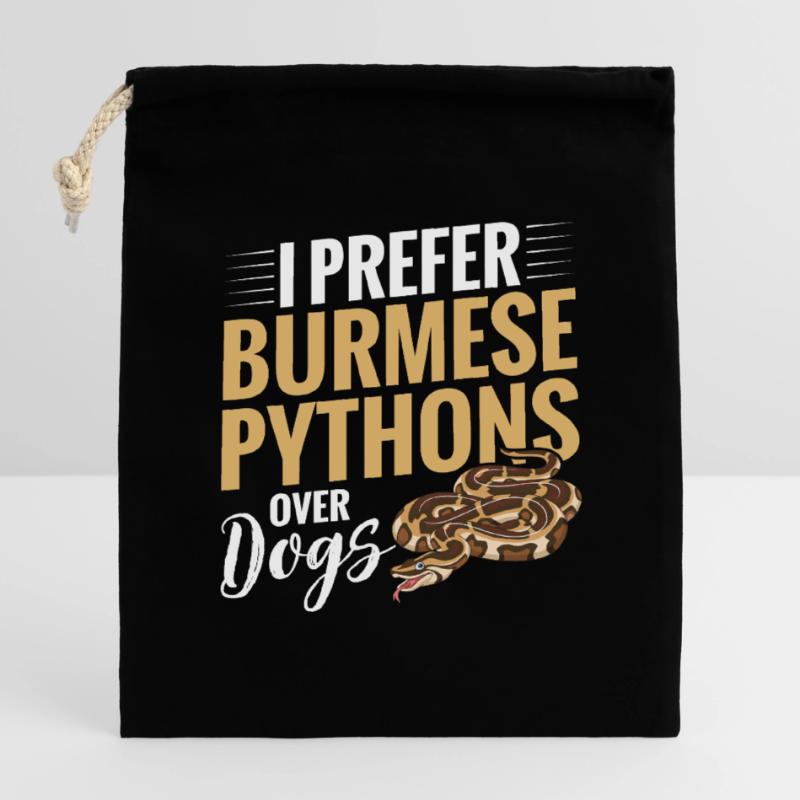 Python birman Stuff Reptile Foos Propriétaire de serpent Sac cadeau en coton avec cordon (14 x 20 cm)