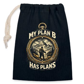 Prepper Überlebenskünstler My Plan B Has Plans - Verschließbarer Geschenkbeutel aus Baumwolle (14x20cm) - Navy - Vorne