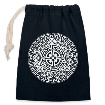 Neuseeländischer Symboltanz Maori Haka - Verschließbarer Geschenkbeutel aus Baumwolle (14x20cm) - Navy - Vorne