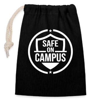 Officier des ressources scolaires Sro École des officiers de campus - Sac cadeau en coton avec cordon (14 x 20 cm) - noir - Devant