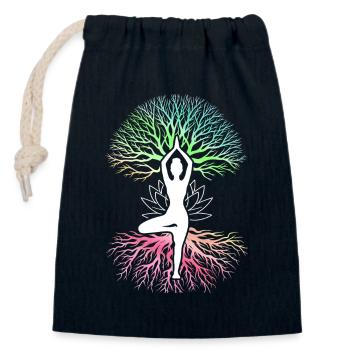 Yoga-Meditationstraining Yoga-Liebhaber-Yoga-Kurs - Verschließbarer Geschenkbeutel aus Baumwolle (14x20cm) - Navy - Vorne