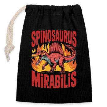 Neue Spinosaurus Mirabilis 2026 Entdeckung - Verschließbarer Geschenkbeutel aus Baumwolle (14x20cm) - Schwarz - Vorne