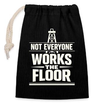 Offshore-bohrer-rig-bohrer Bohrboden Offshore - Verschließbarer Geschenkbeutel aus Baumwolle (14x20cm) - Schwarz - Vorne
