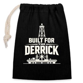 Offshore-bohrer-rig-bohrer Bohrboden Offshore - Verschließbarer Geschenkbeutel aus Baumwolle (14x20cm) - Schwarz - Vorne
