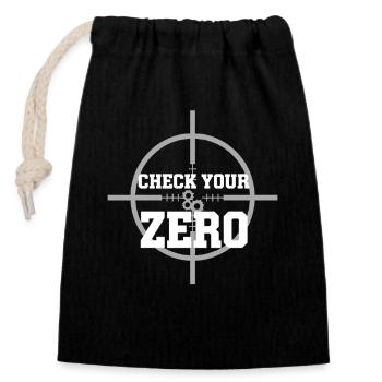 Shooting range at the shooting range, shooting exercises at the - Closable cotton gift bag (14x20cm) - black - Front