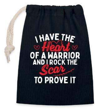 Le cœur d’un guerrier Rock La Cicatrice - Sac cadeau en coton avec cordon (14 x 20 cm) - bleu marine - Devant