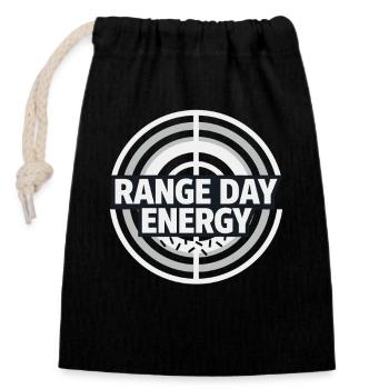 Shooting range at the shooting range, shooting exercises at the - Closable cotton gift bag (14x20cm) - black - Front