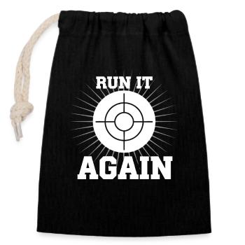 Shooting range at the shooting range, shooting exercises at the - Closable cotton gift bag (14x20cm) - black - Front